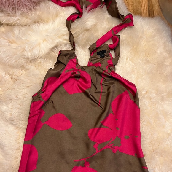 J.Crew Collection Silk Halter Top. Size 6. - Picture 2 of 5